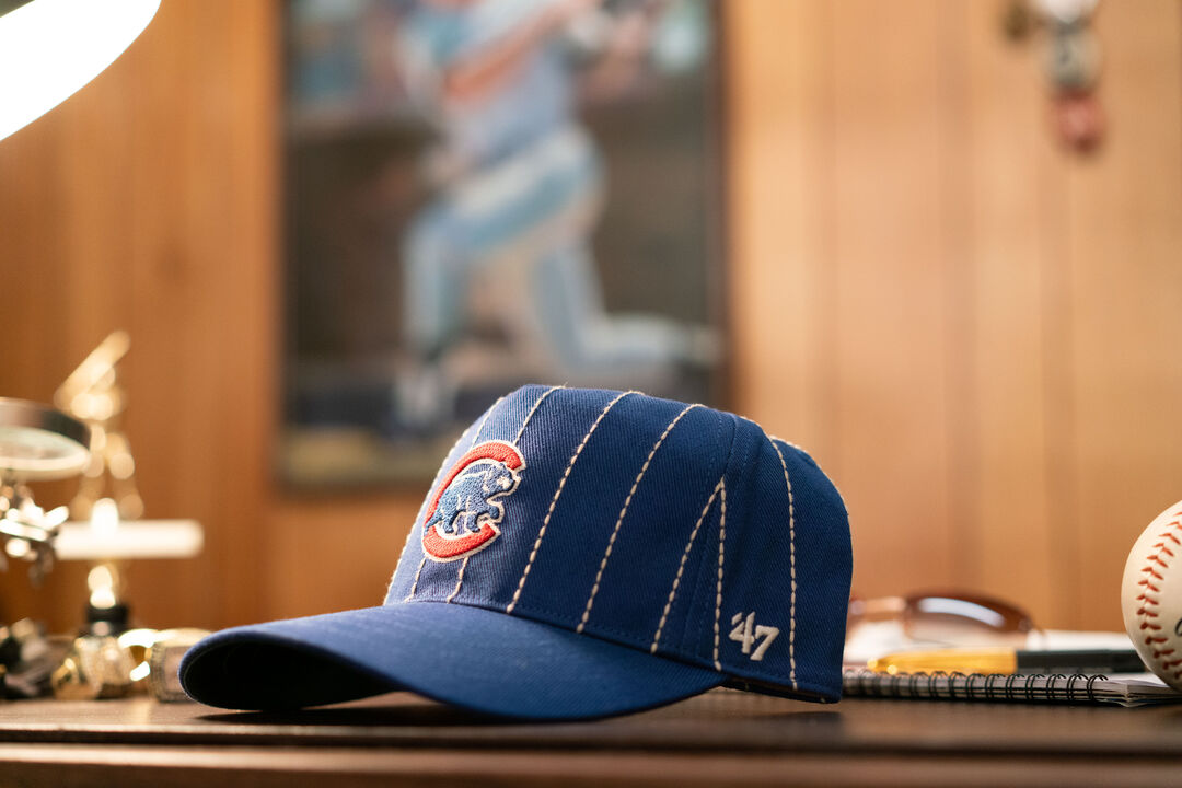 Los Angeles Angels Rawlings '47 Brand Pinstripe Hitch Hat - Image 6